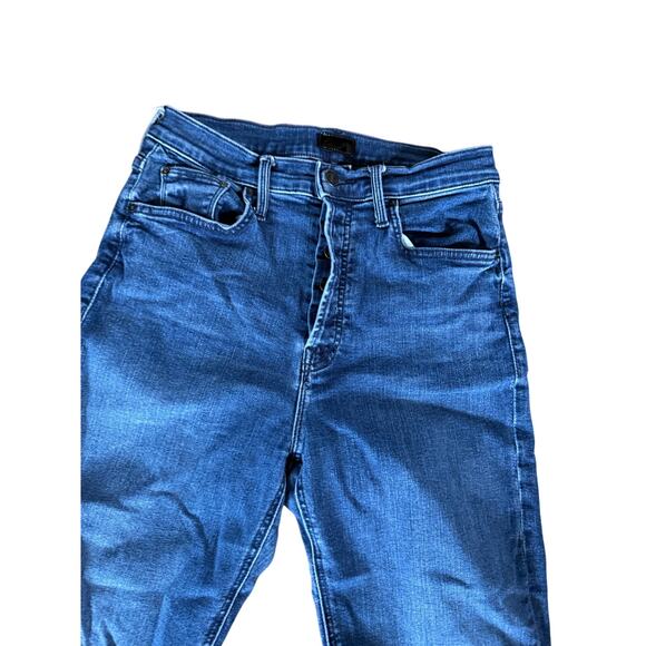 Mother The Tripper Ankle Mint conditin denim blue jeans raw hem - Picture 6 of 7